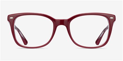 maroon glasses frames.